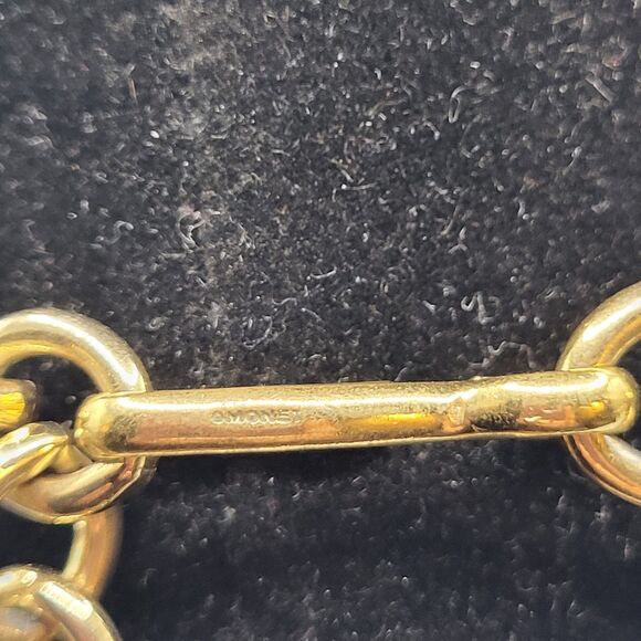 Vintage 80s Monet Chunky Goldtone Chain Necklace 17in - Picture 3 of 5